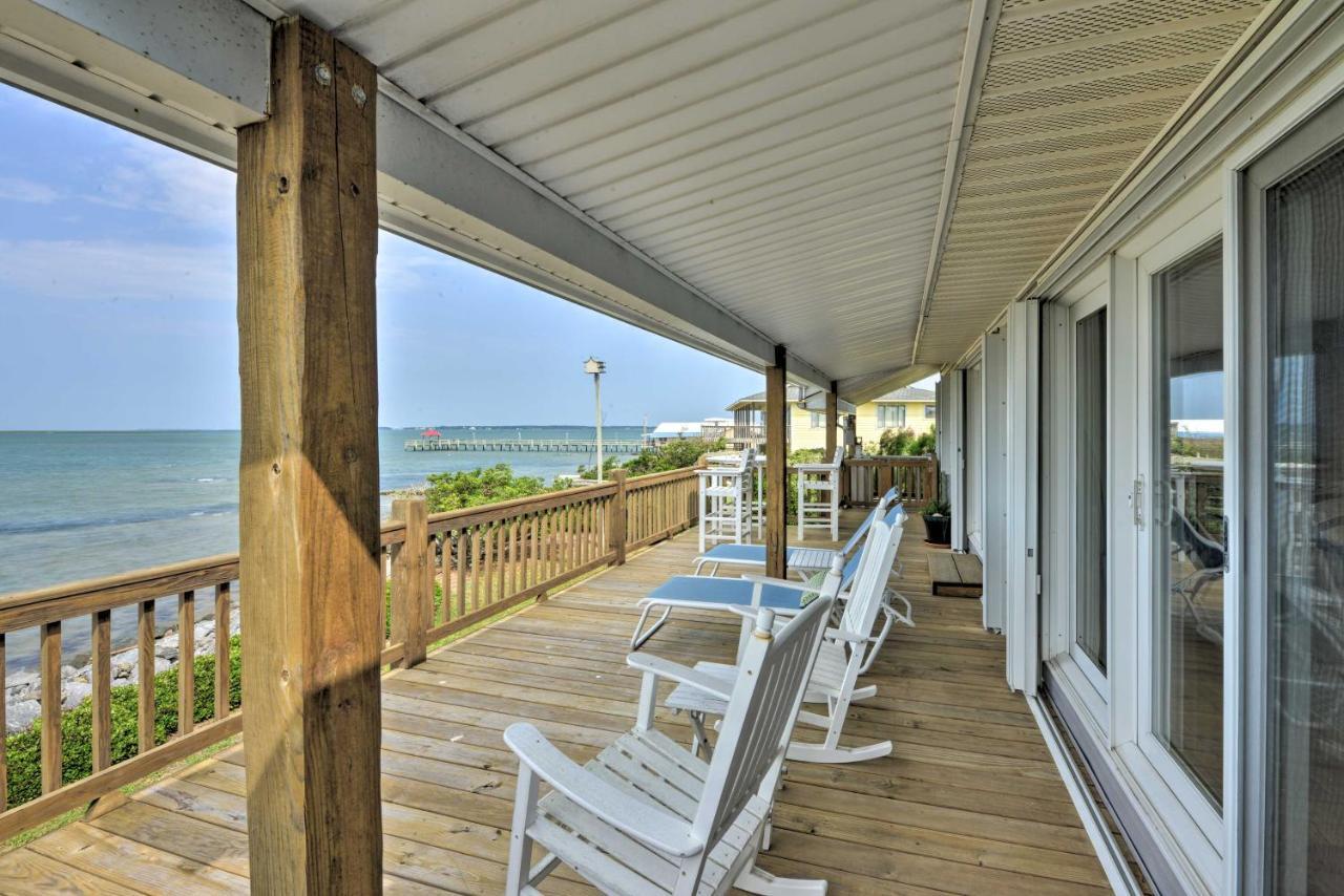 Waterfront Harkers Island Home Sunset View And Dock Exterior foto