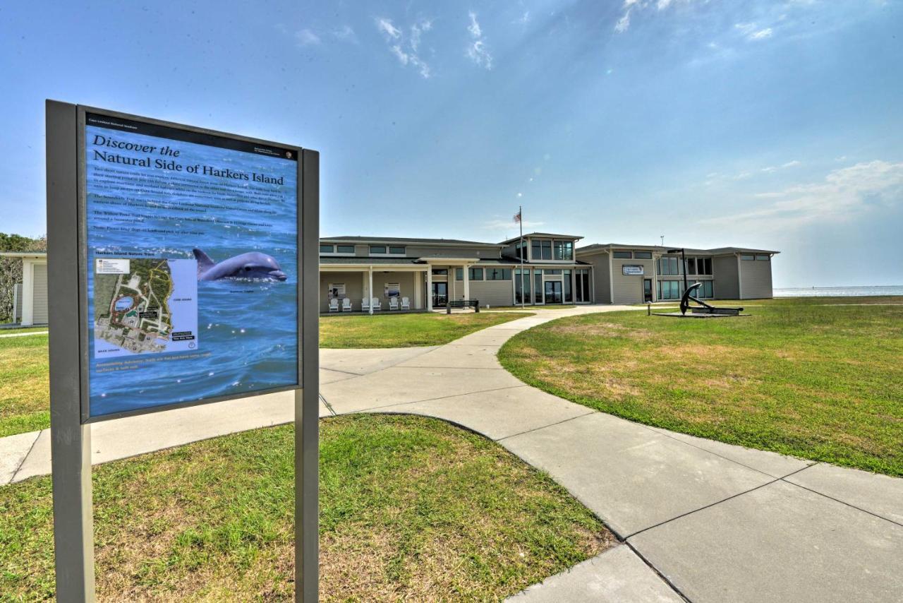 Waterfront Harkers Island Home Sunset View And Dock Exterior foto